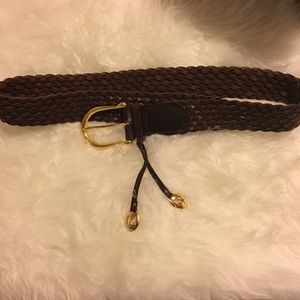 Michael Kors Braided Leather Belt